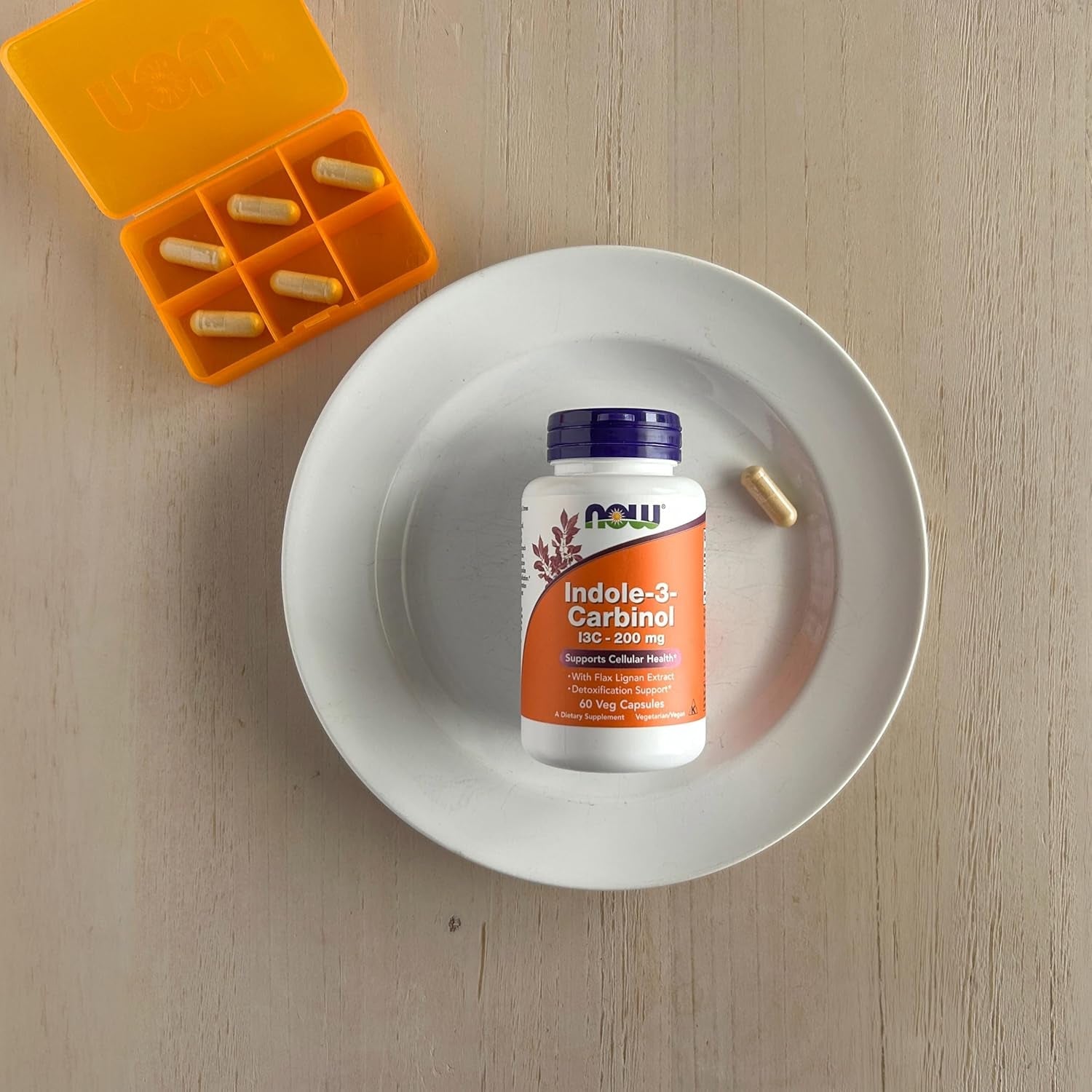 NOW Foods Supplements, Indole-3-Carbinol 200 Mg with Flax Lignan Extract, 60 Veg Capsules