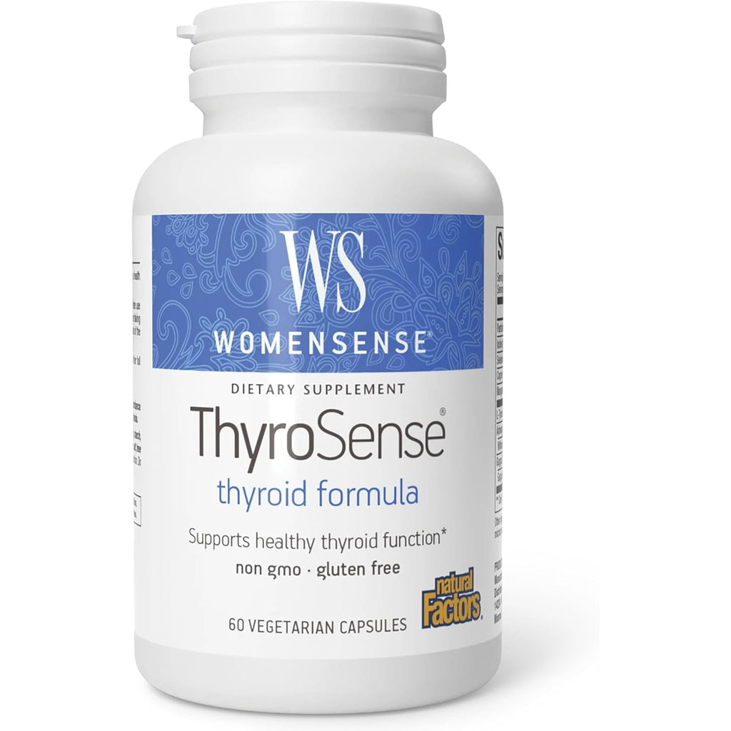 Womensense Thyrosense by Natural Factors, Natural Supplement to Support Healthy Thyroid Function, Vegetarian, Non-Gmo, 60 Capsules (30 Servings)