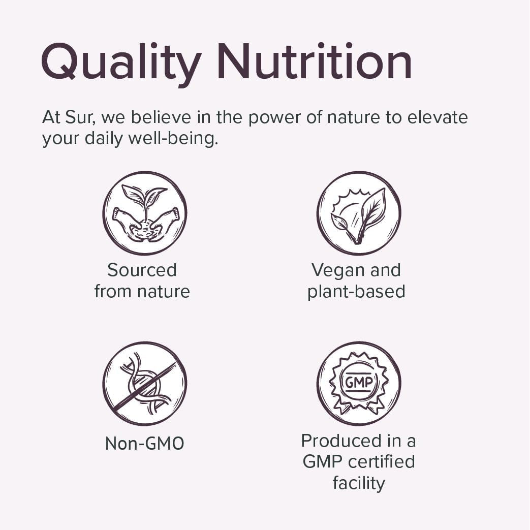 Sur Organic Beet Root Capsules 1000Mg - Supports Healthy Circulation and Increased Energy - Nitric Oxide Superfood (120 Capsules)