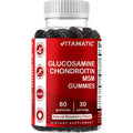 Vitamatic Glucosamine Chondroitin Gummies with MSM & Vitamin E – Joint Support Formula – 60 Pectin-Based Vegan Gummies