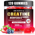 Creatine Monohydrate Gummies 5000Mg for Men & Women - Sugar Free Pre-Workout Supplement, Chewables for Muscle Strength, Muscle Builder, Energy Boost, Mixed Berry Flavor, 120 Count