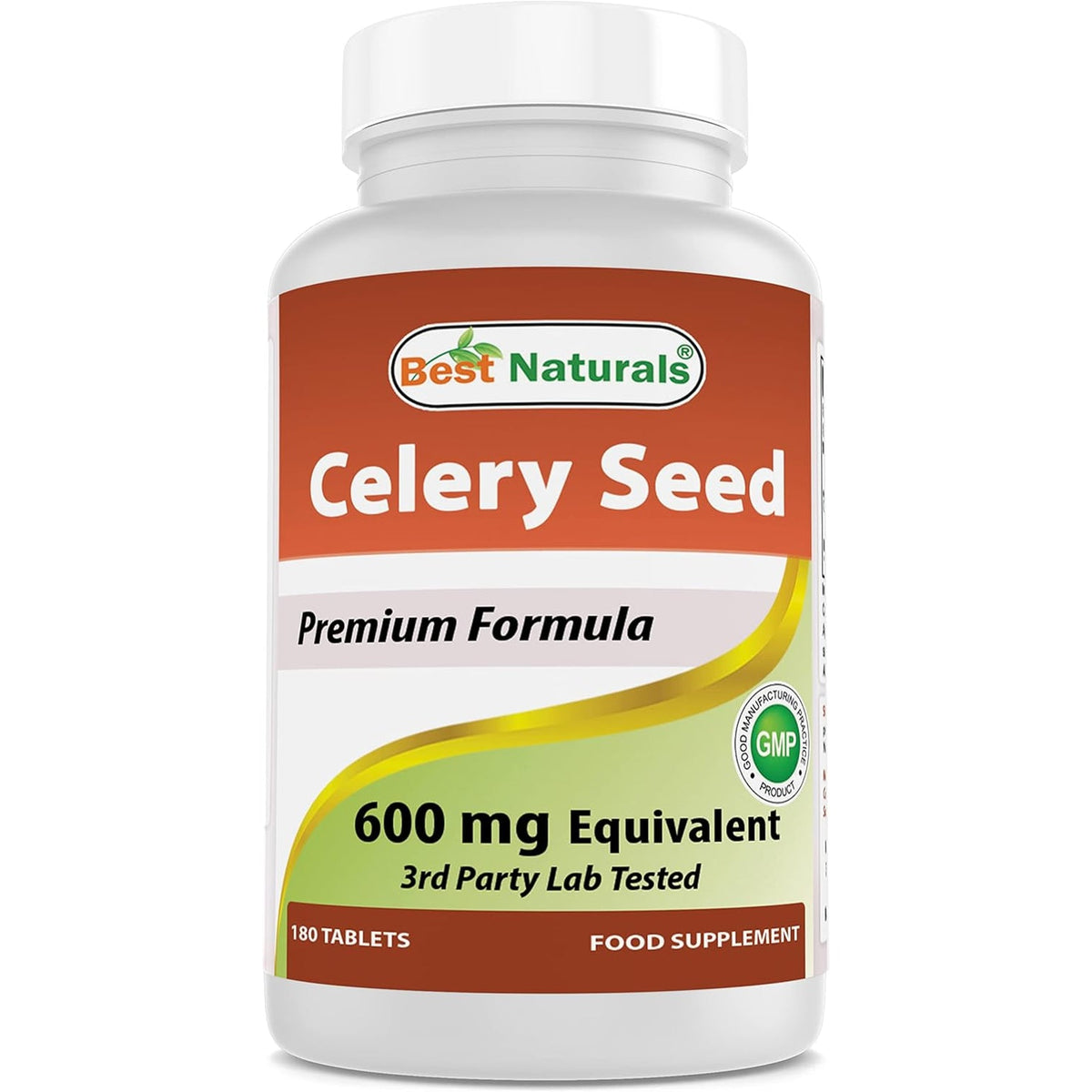 Best Naturals Celery Seed 600 Mg Tablet, 180 Count (817716014401)