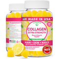 Lunakai USA Made Collagen Peptides Gummies - 200Mg Non-Gmo Anti-Aging Formula with Biotin, Zinc, Vitamins C & E for Hair, Skin and Nails, 60Ct
