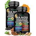 Adndale Sea Moss Capsules - Sea Moss Blend with Ashwagandha, Turmeric & Black Seed Oil - 180 Count