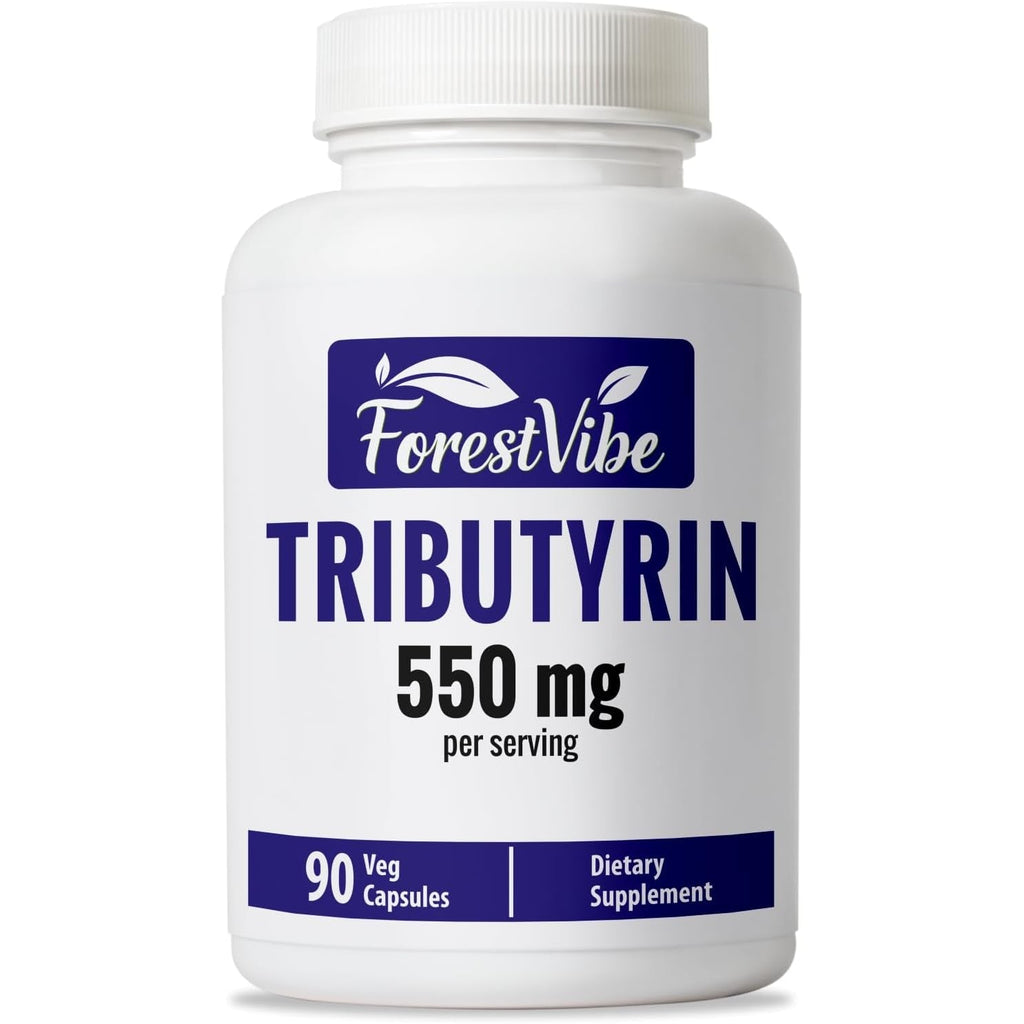 Tributyrin Supplement 550Mg, Advanced Butyrate Form for Gut Health, 60% Standardized, More Effective Delivery than Sodium Butyrate, 90 Capsules, Non-Gmo & Gluten Free Postbiotic Supplement