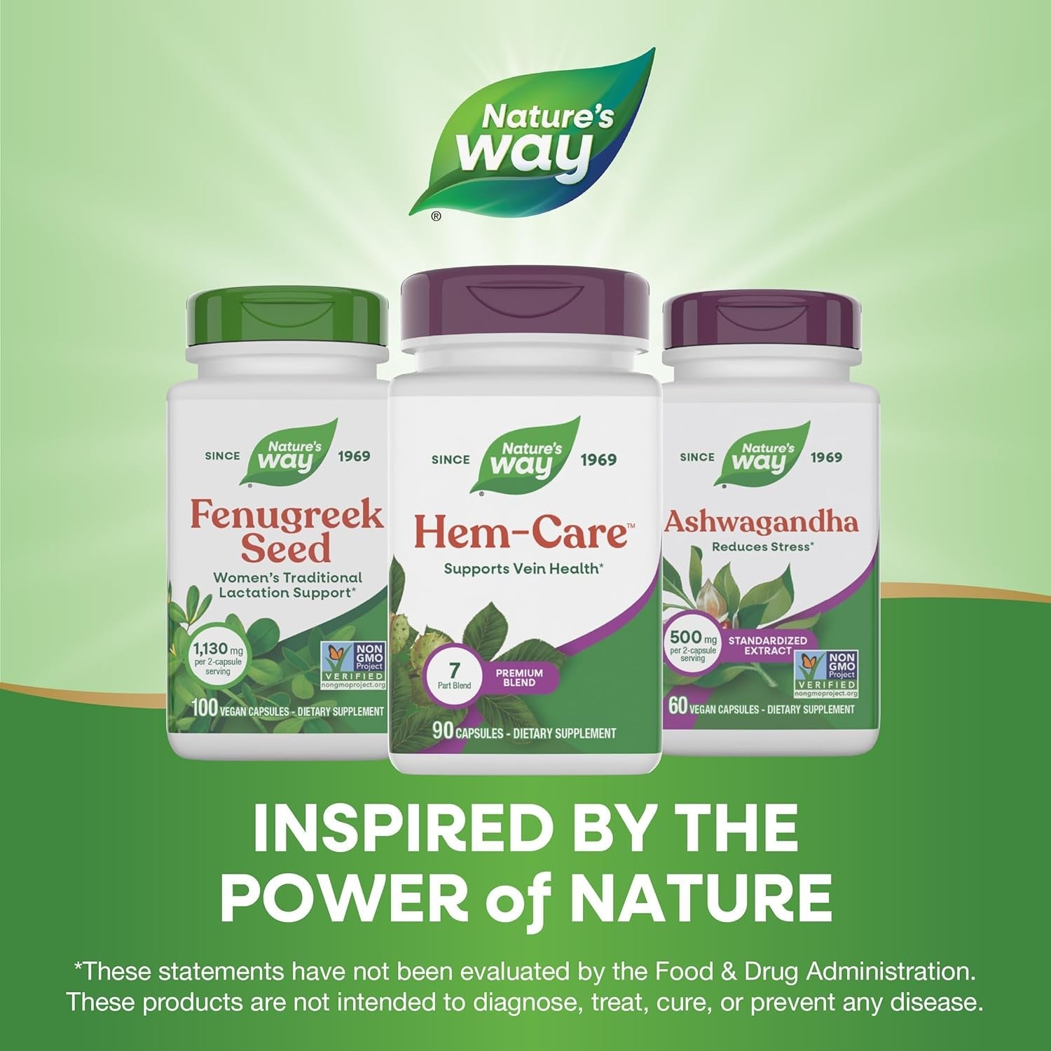 Nature'S Way Premium Hem-Care, Unique Vein Health Blend*, with Vitamins C & E, Choline, Calcium, Phosphorus, Horse Chestnut Extract, and Japanese Sophora Extract, 90 Capsules (Packaging May Vary)