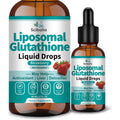 Liposomal Glutathione Supplement Liquid Drops, 5-In-1 Ultra Strength L-Glutathione 1750Mg W. Milk Thistle Vitamin C NAC Alpha Lipoic Acid for Skin Whitening Liver Detox Antioxidant Immune Brain Health