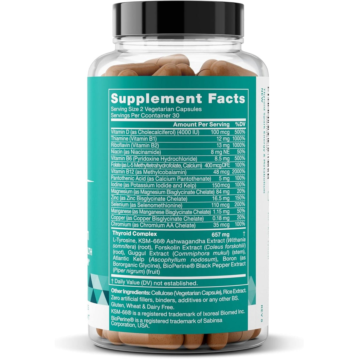 Thrive Energy Support - Naturally Fight Fatigue, Balance Hormones, Promote Focused Energy - Zinc, Selenium, Iodine - 60 Vegetarian Soft Capsules