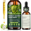 Soursop Graviola Liquid Drops 2000Mg, Organic Soursop Extract - 98% Absorption Soursop Bitters Liquid for Cell Support & Regeneration and Immune Boost, Sugar/Gluten Free, Natural Flavor, 2 Fl Oz