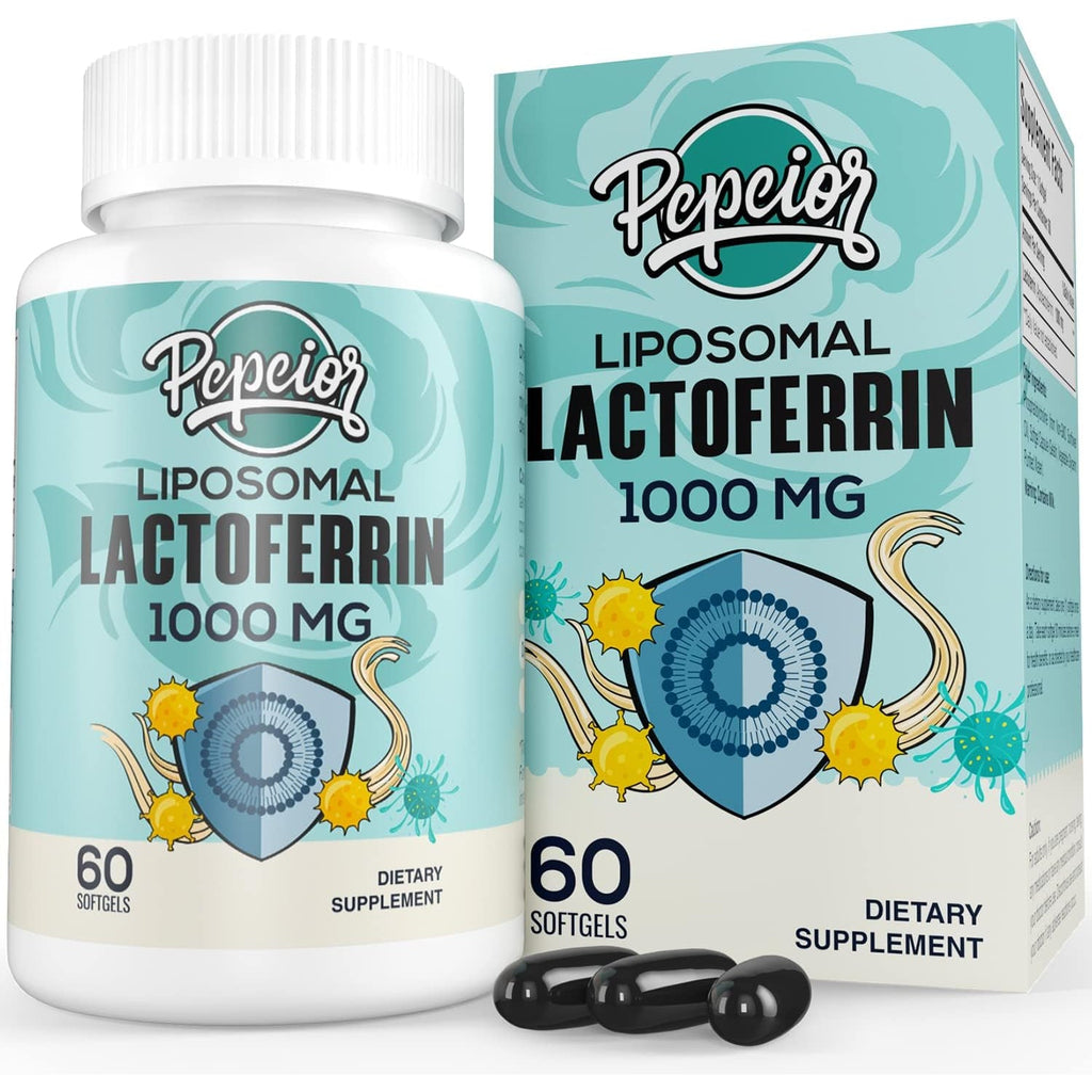 Liposomal Bovine Lactoferrin 1000 Mg - Higher Absorption - for Iron Absorption & Immune Function Lactoferrin Supplements for Adults, 60 Softgels