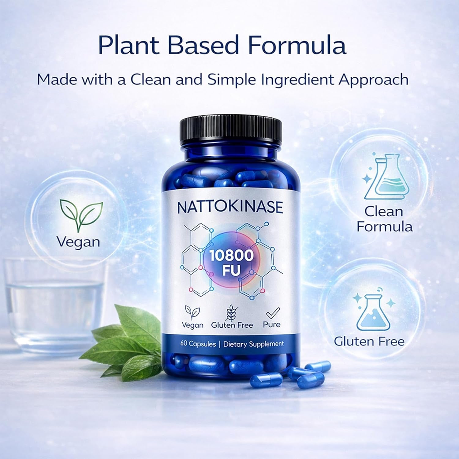 Nattokinase 10800 FU Enzyme Supplement, Ultimate Nattokinase with Fermented Soy Extract Standardized Activity – Plant Based Daily Capsule for Wellness Routine and Active Lifestyle Support (1)
