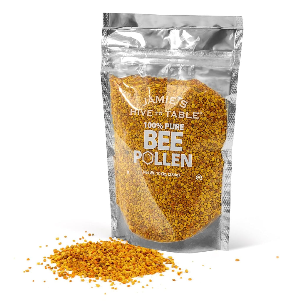 Jamie’S Hive to Table Raw Bee Pollen, 10 Oz – 100% Pure Bee Pollen – Harvested from Flowers, Naturally Dried for Freshness – Great for Smoothies, Oatmeal & Recipes