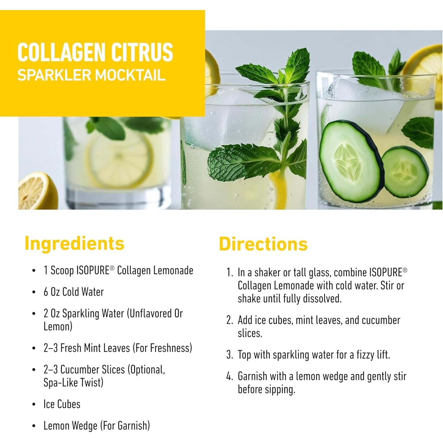 Isopure 20G Grass-Fed Collagen Peptides with Biotin + Vitamin C – Supports Skin, Hair, Nails & Joint Health – Lemonade, Keto Friendly Collagen Powder, 14 Servings