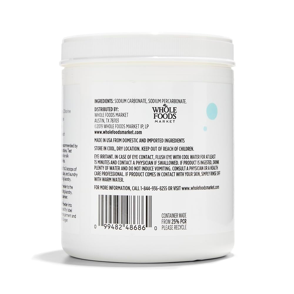 365 by Whole Foods Market, Oxygen Whitening Powder, Color-Safe Bleach Alternative, 32 Ounce