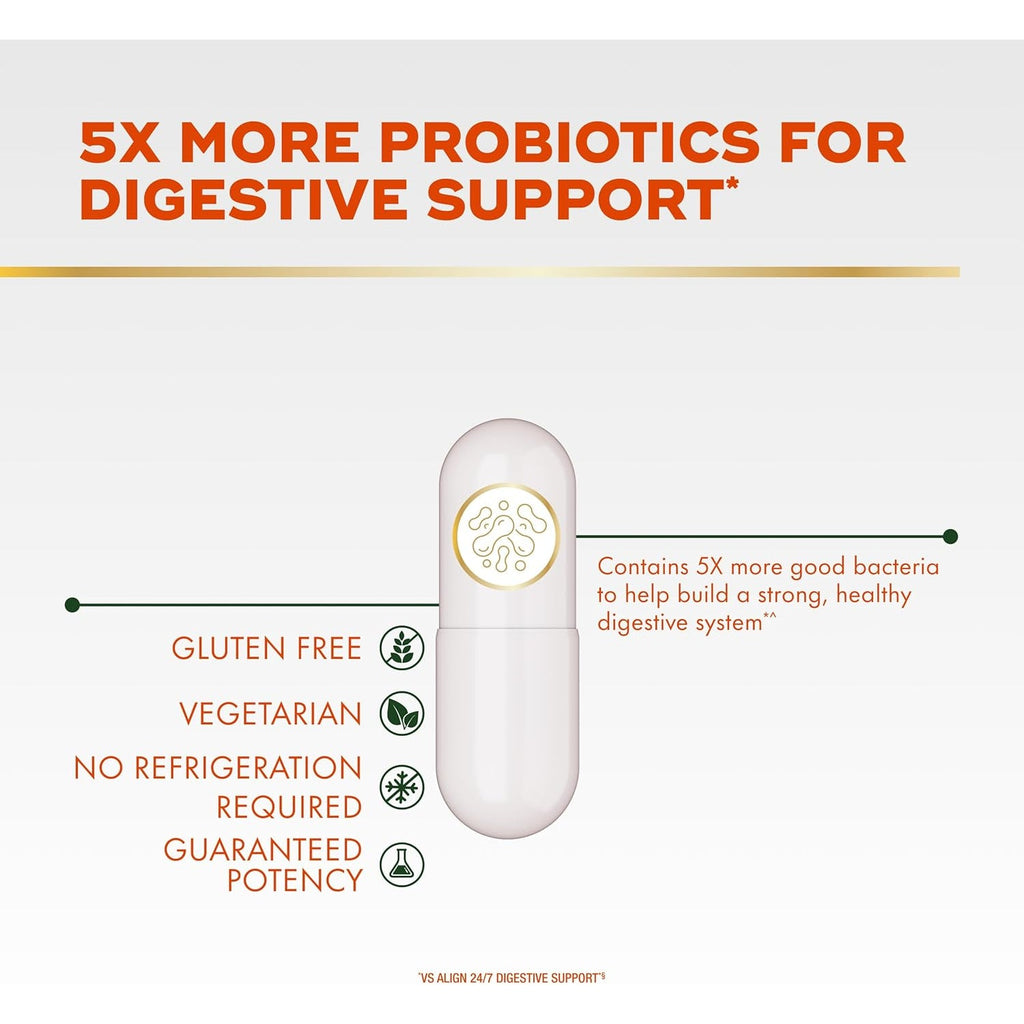 Align Probiotic, Extra Strength, Probiotics for Women and Men, Probiotics for Men, Probiotic Capsules Have 5X Cfus, 42 Capsules