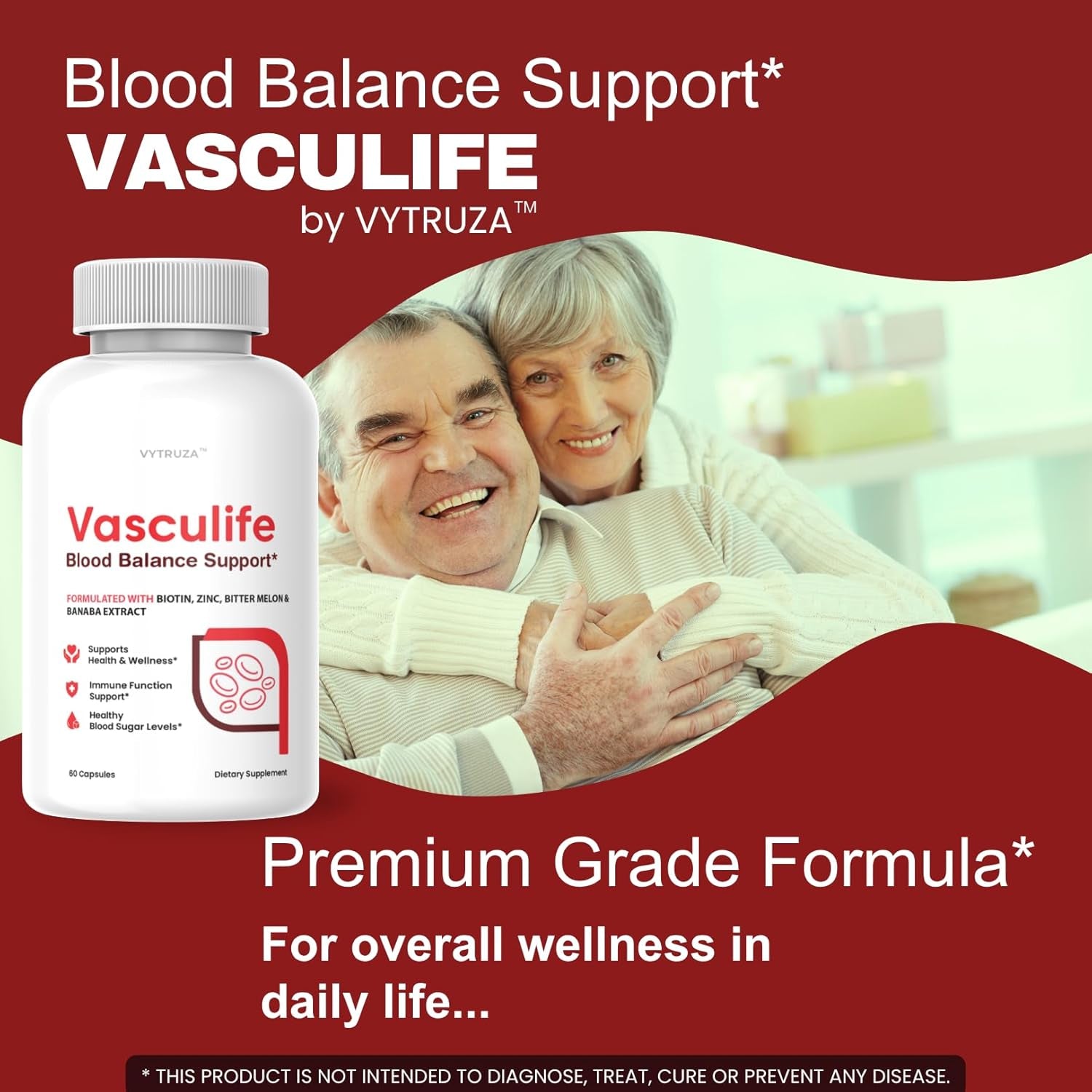 Vasculife Blood Balance Support* - Vasculife Capsules Advanced Formula Blood Health Support Supplement Supports Blood Flow and Blood Circulation*, 60 Capsules