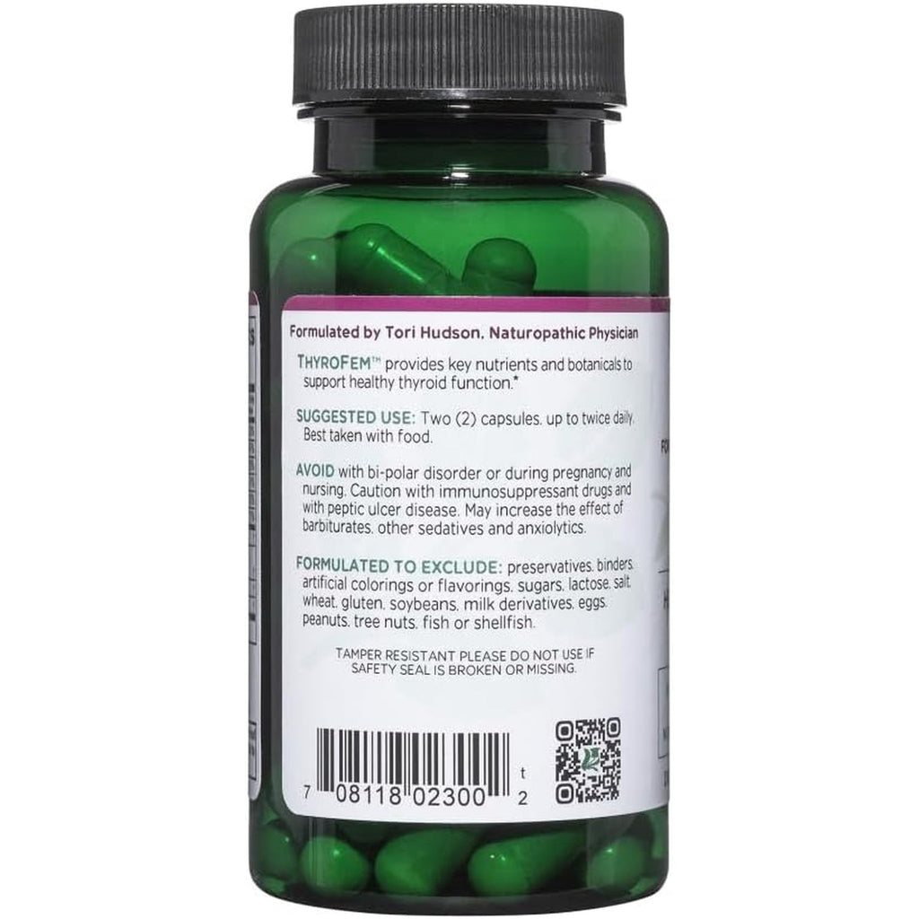 Vitanica Thyrofem, Thyroid Gland Support, Vegan, 60 Capsules