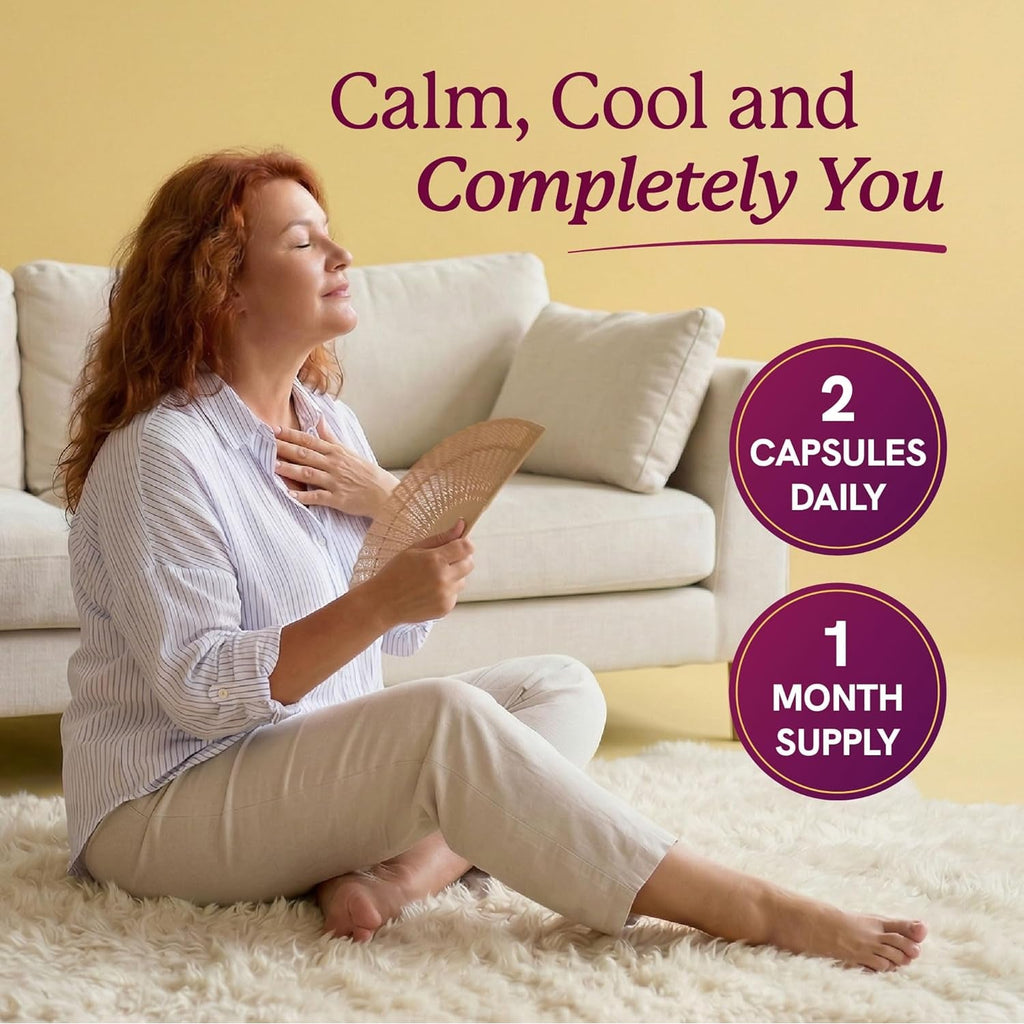 Perimenopause Support for Women Supplement | Hormone Balance, Mood, Sleep, Cycle Regularity & Cooling Support | Black Cohosh, Vitex, Saffron | Peri Menopause Supplements for Women | Non-Gmo | 60 Ct