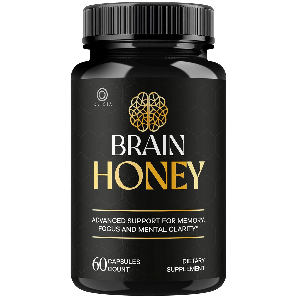 Brain Honey Capsules - Official Brainhoney Advanced Support Formula All Natural Ingredients Daily Premium Pills Vitamins for Brain Health and General Wellness, 60 Capsules for 1 Month