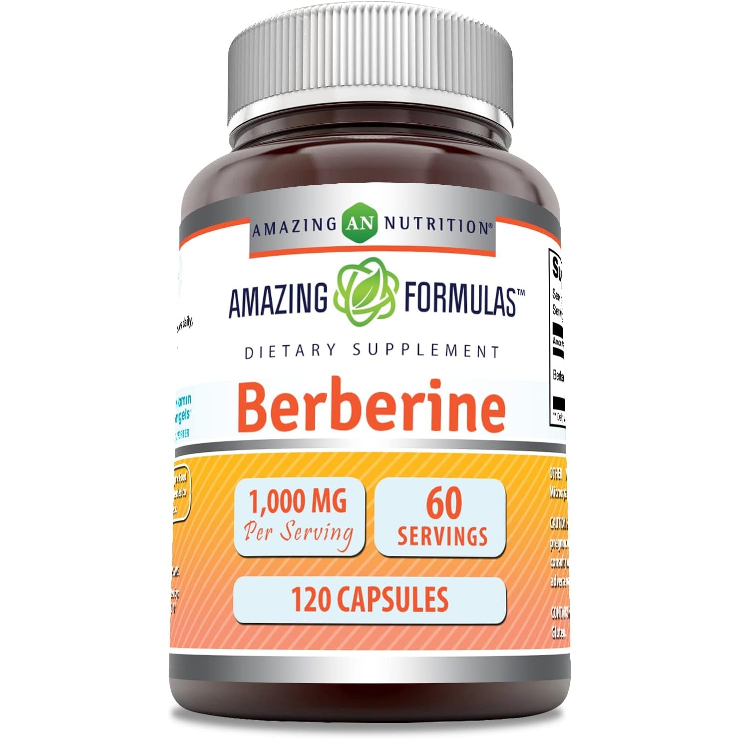 Amazing Formulas Berberine 1000Mg per Serving 120 Capsules Supplement | Non GMO | Gluten Free | Made in USA