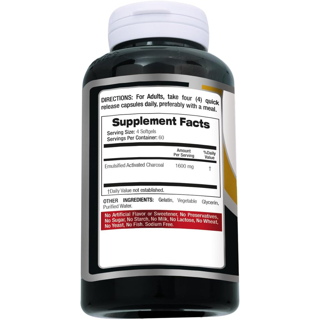 FITO MEDIC'S Lab | Activated Charcoal | 240 Caps | Activated Charcoal Pills