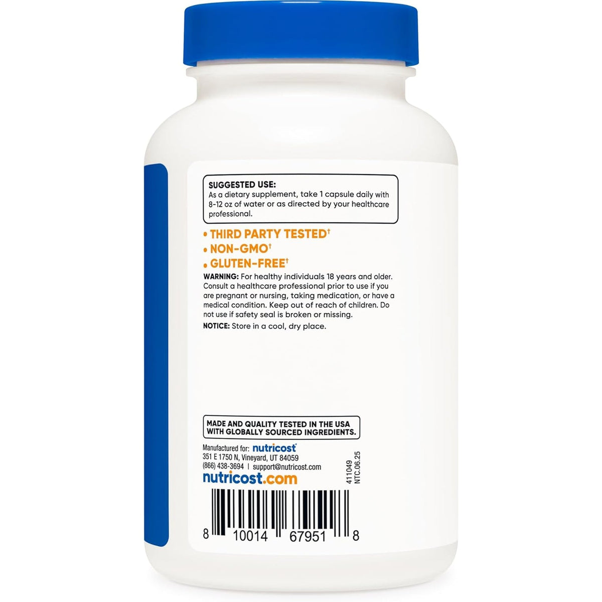 Nutricost TMG (Trimethylglycine) 750Mg, 120 Capsules