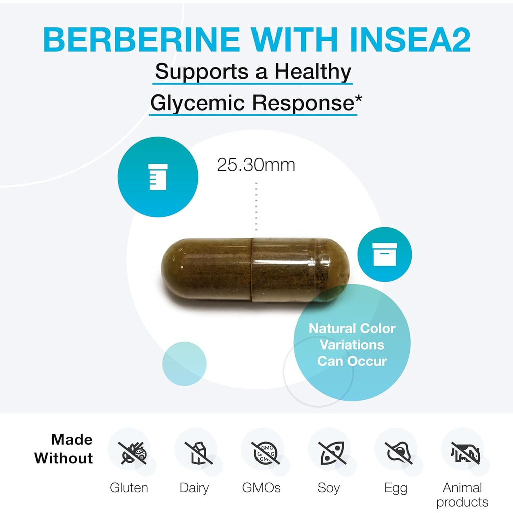 XYMOGEN Berberine with Insea2 - Blend of Polyphenols - Cellular Metabolic & Immune Support - Plant-Based, Gluten-Free & Non-Gmo - 60 Capsules