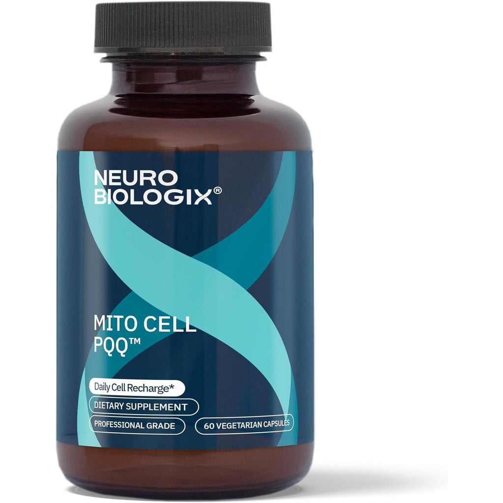 Neurobiologix Mito Cell PQQ Energy & Focus Supplement with Coq10, Vitamin C, NADH, Acetyl L Carnitine & Antioxidants for Cellular Health & Mitochondrial Support, Promotes Overall Wellness, 90 Capsules