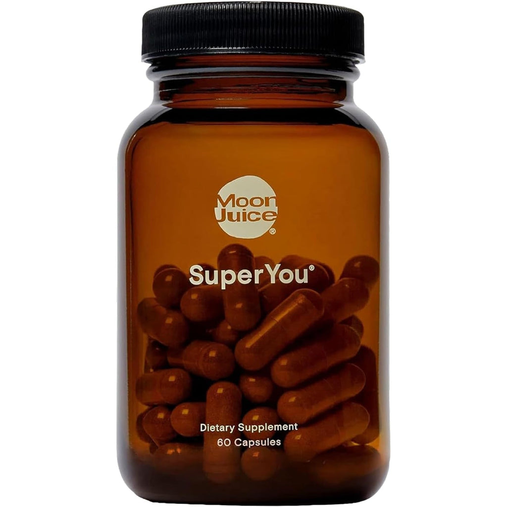 Moon Juice Superyou Ashwagandha Supplements with Rhodiola, Shatavari & Amla - Cortisol Reducer for Energy, Mood, Focus and Stress Support, Vegan, Non-Gmo & 100% Traceable, 60 Capsules, 30 Servings