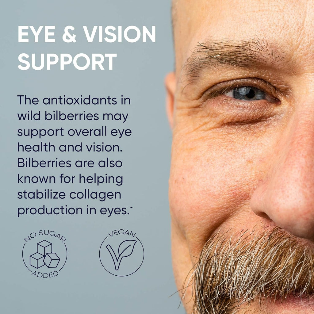 Jungle Powders Wild Bilberry Extract for Eyes USDA Organic 3.4Oz Bottle of Liquid Bilberry Anthocyanin Alcohol-Free European Blueberry Bilberry Supplement for Eyes High Bioavailability Liquid Extract