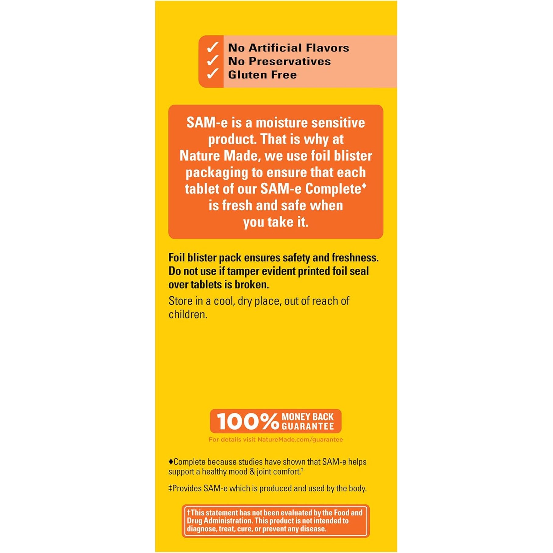 Sam-E Complete 400 Mg Tablets, 36 Count Value Size, Supports a Healthy Mood & Joint Comfort