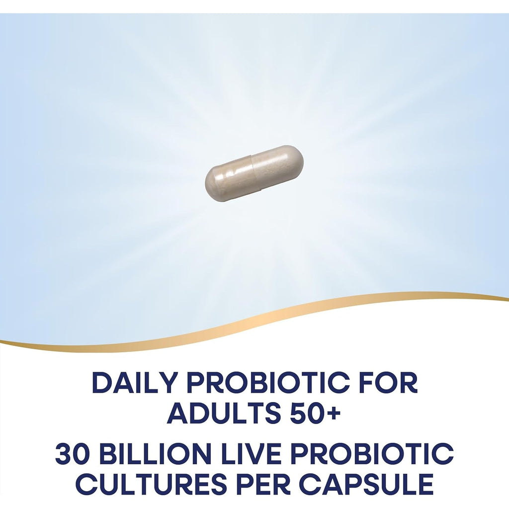 Nature'S Way Fortify 50+ Daily Probiotic for Men & Women, 30 Billion Live Cultures, Colon, Digestive, and Immune Health Support* Supplement, 30 Capsules