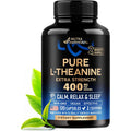 L Theanine 400 Mg | L-Theanine Stress Relief | Extra Strength Supplement | Lab Tested | Relaxation, Sleep & Calm Support | for Men & Women | Plant Based, Non-Gmo & Gluten-Free | 120 Vegan Capsules