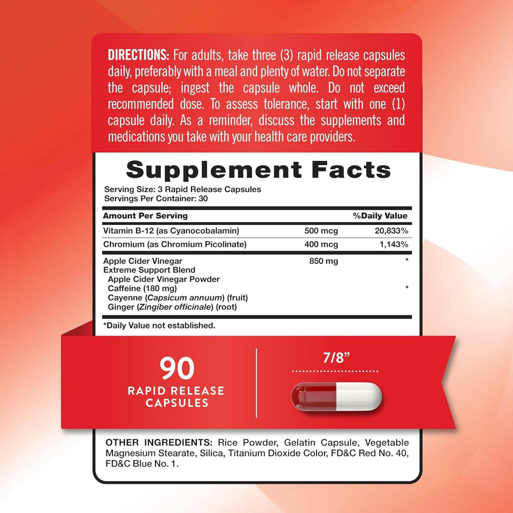 Nature'S Truth Apple Cider Vinegar Pills | 90 Capsules | Non-Gmo & Gluten Free Supplement