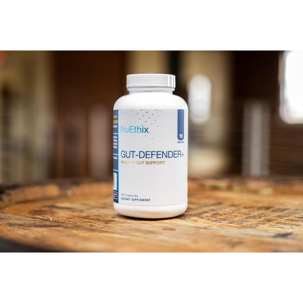Nuethix Formulations Gut Defender+ Microbiome Balance Dietary Supplement, 180 Capsules, 90 Servings