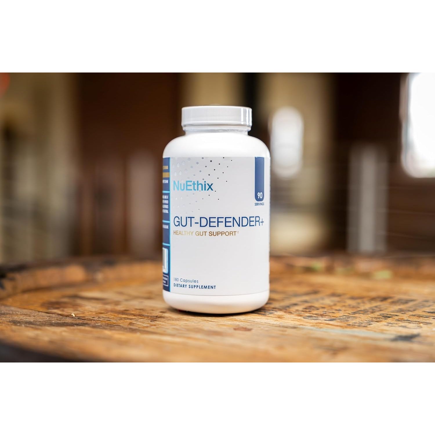 Nuethix Formulations Gut Defender+ Microbiome Balance Dietary Supplement, 180 Capsules, 90 Servings