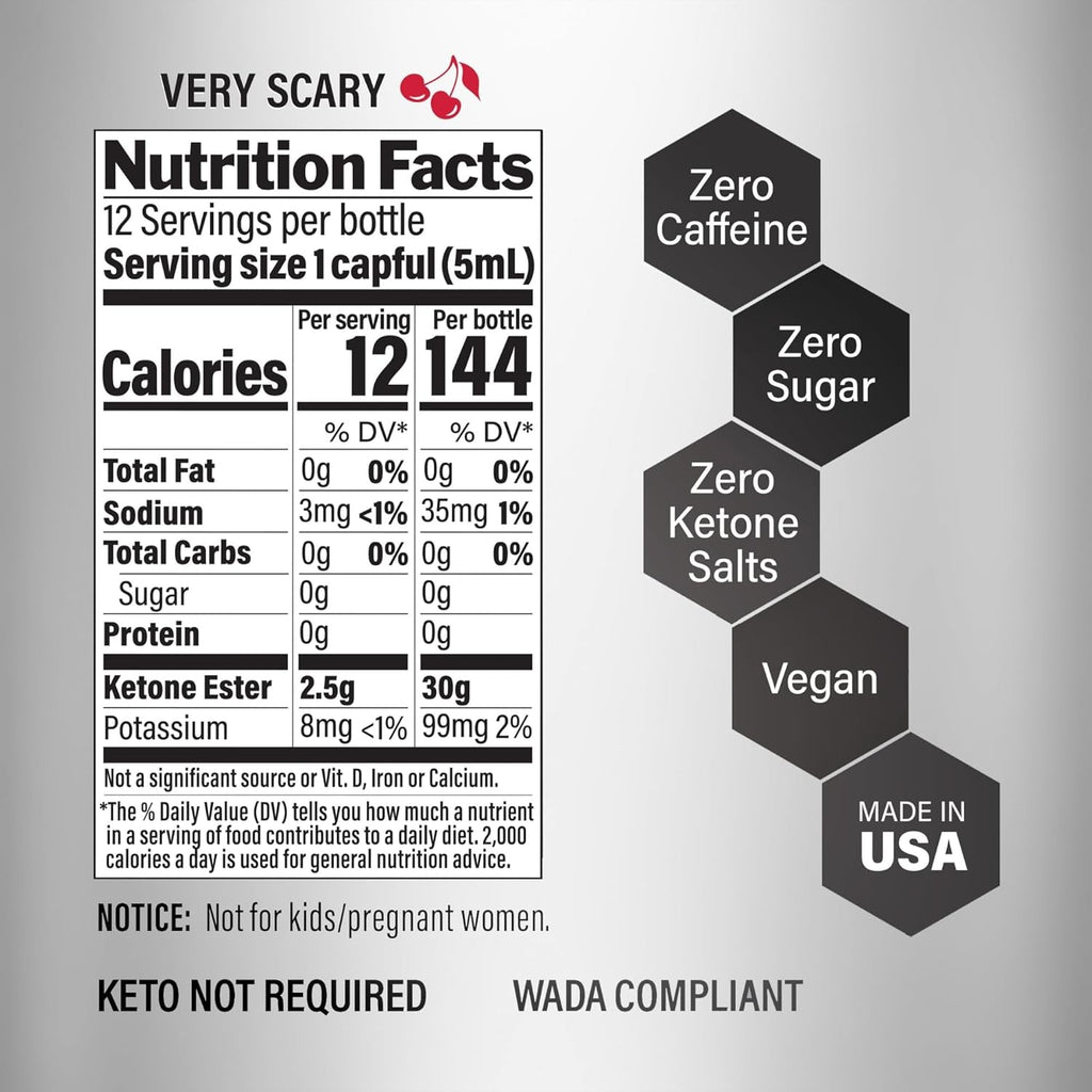 Ketoneaid Ke4 Ketone Ester Concentrate | Not a Ketone Salt, No Sugar, No Caffeine | Exogenous D-BHB Ester | 12 Serving per Bottle (1 Count)