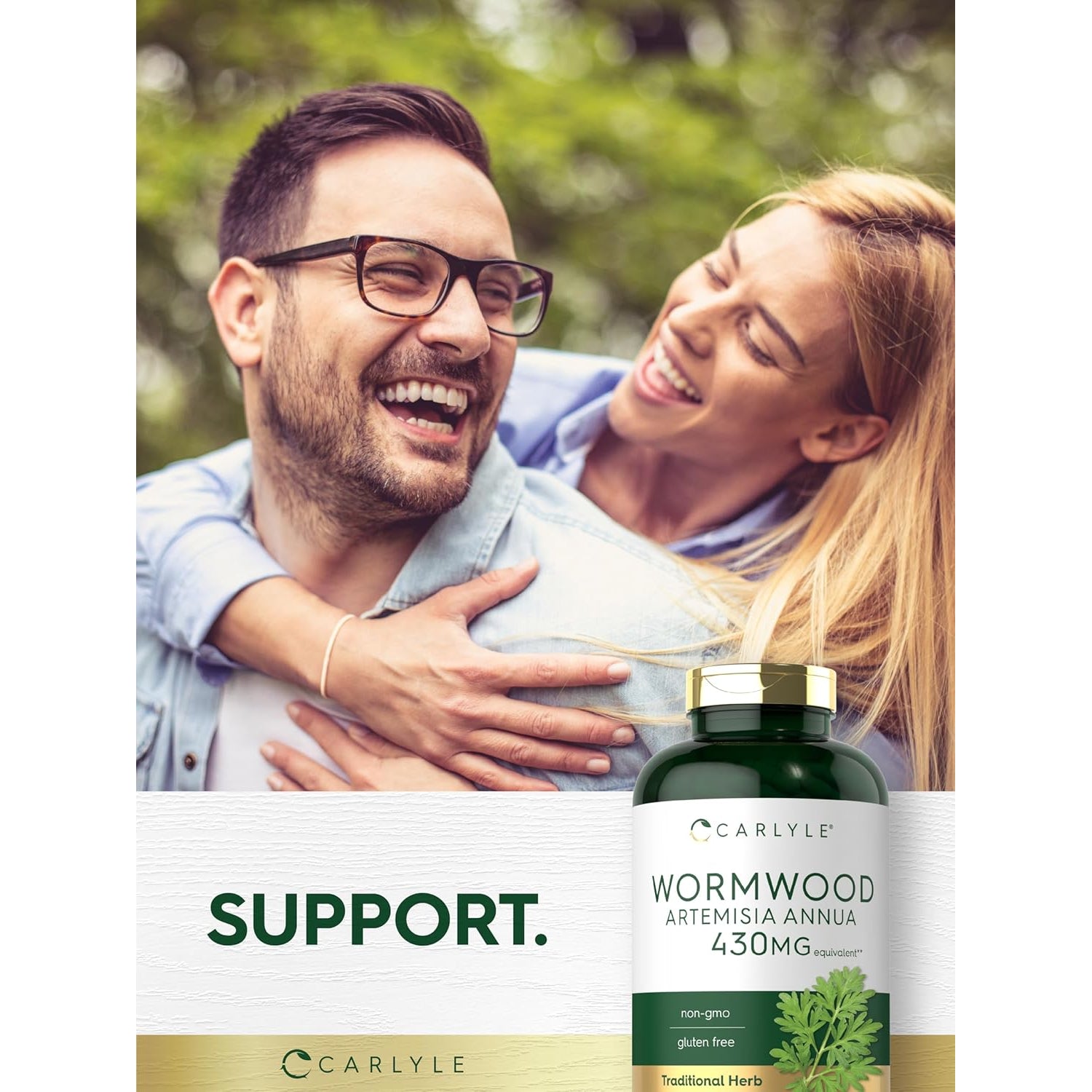 Carlyle Wormwood Capsules | Artemisia Annua Herb | 200 Count | Non-Gmo & Gluten Free Supplement