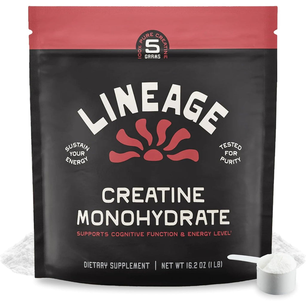 Lineage Provisions Micronized Creatine Monohydrate with Sea Salt - Micronized Creatine Powder for Training & Performance – No Artificial Ingredients – 90 Servings