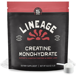 Lineage Provisions Micronized Creatine Monohydrate with Sea Salt - Micronized Creatine Powder for Training & Performance – No Artificial Ingredients – 90 Servings