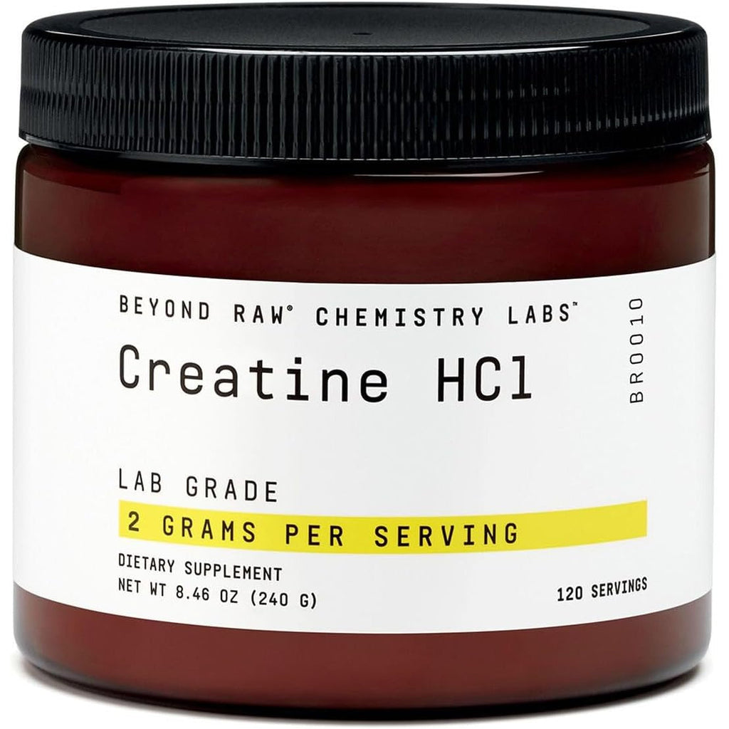 BEYOND RAW Science-Backed Creatine Hcl Powder, Lab Grade, for Muscle Strength and Growth, Energy Production, Athletic Performance, Cognitive Support, Cellular Hydration, 120 Servings