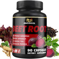 Beet Root Capsules - Green Tea, Red Spinach, Ginseng, Black Pepper - 90 Count - Supports Digestive, Immune System, Energy Levels - 3 Month Supply