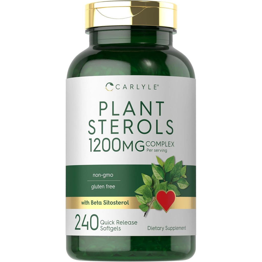 Carlyle Plant Sterols 1200 Mg | 240 Ultra Potent Softgel Capsules | Non-Gmo and Gluten Free Supplement | with Beta Sitosterol