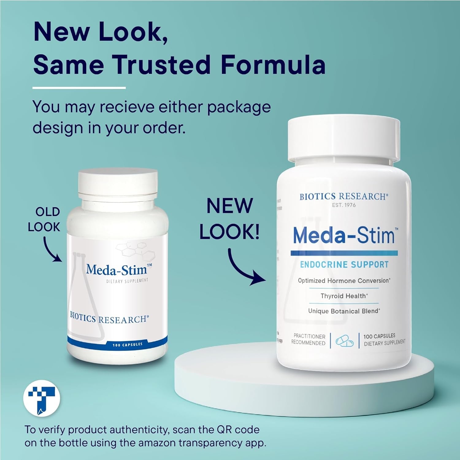 Biotics Research Meda Stim Support Endocrine Function, Nutritional Support for the Thyroid Gland, Healthy T3, T4, Thyroxine Levels, Metabolic Health, Contains Iodine, Selenium, Magnesium, 100 Capsules