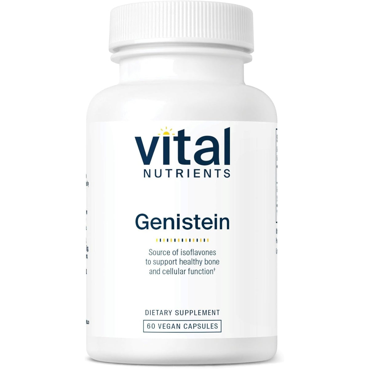 Vital Nutrients Genistein - Easily Absorbed Isoflavones for Bone Health Support* - Vegan Supplement - Gluten and Dairy Free - Non-Gmo - 60 Capsules