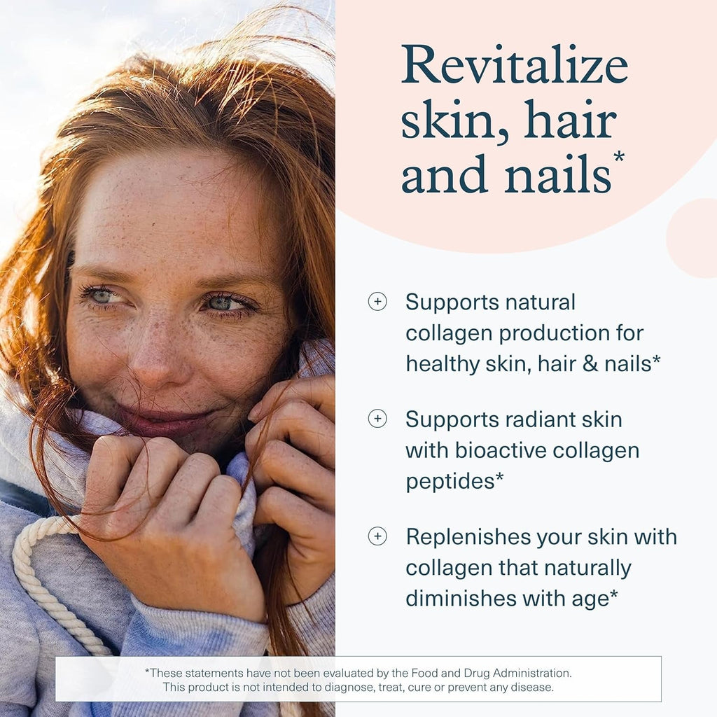 Youtheory Advanced Collagen with Vitamin C - 6,000 Mg Hydrolyzed Collagen Peptides & Amino Acids - Hair, Nails, Joints & Bones Support - 160 Tablets (26-Day Supply)*