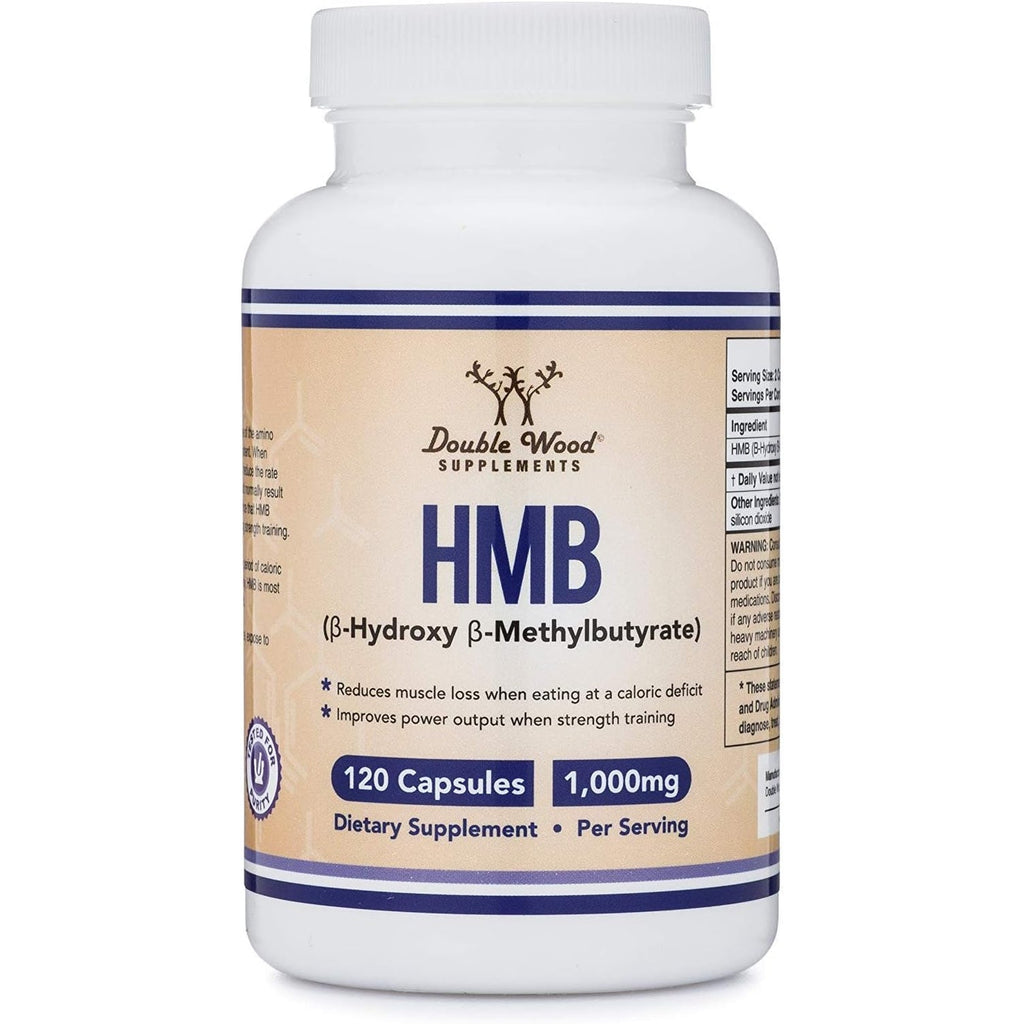 Double Wood Supplements HMB Supplement, Third Party Tested, Non-Gmo, Gluten Free, 120 Capsules, 1000Mg per Serving, 500Mg per Capsule
