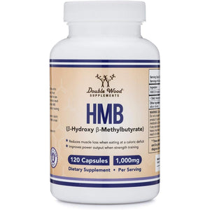 Double Wood Supplements HMB Supplement, Third Party Tested, Non-Gmo, Gluten Free, 120 Capsules, 1000Mg per Serving, 500Mg per Capsule