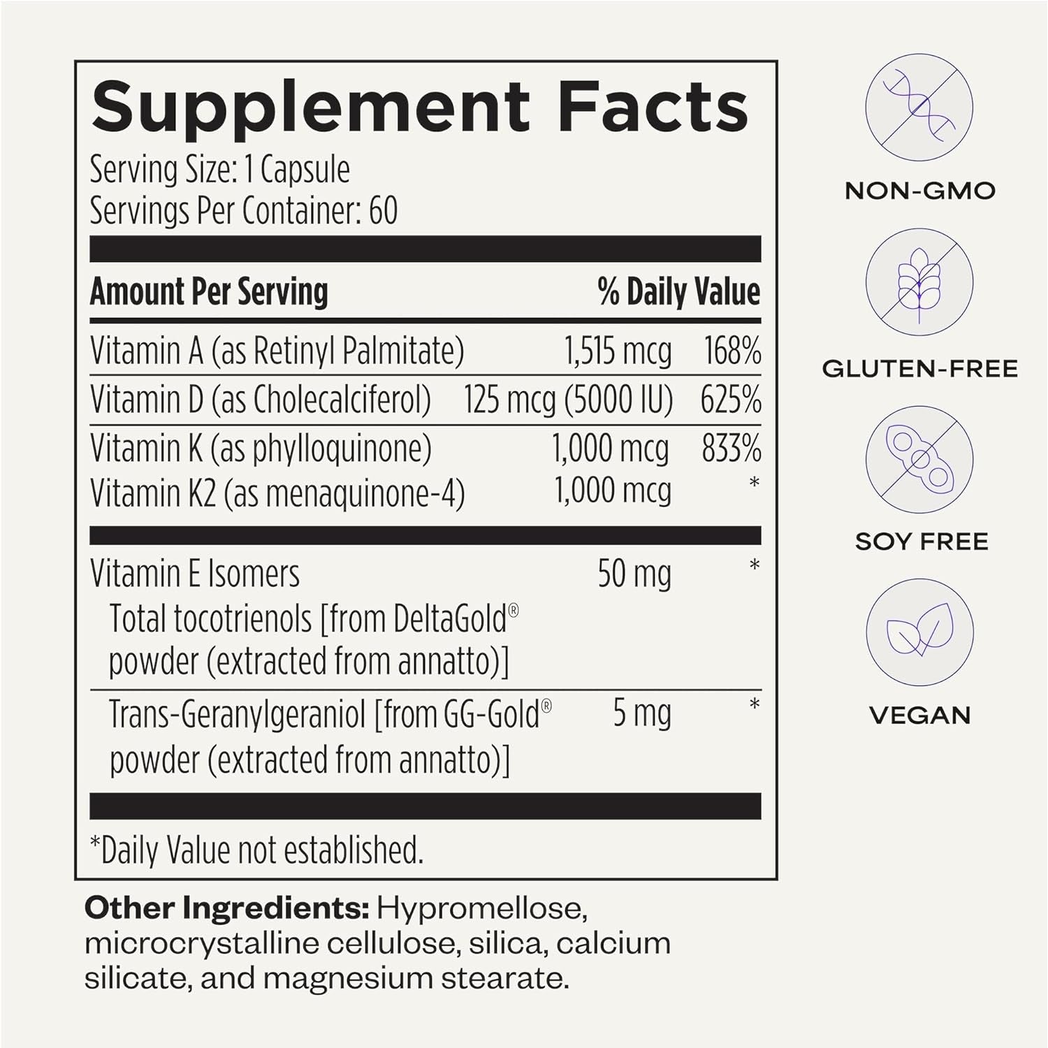 DAKE by Dave Asprey | Synergistic Blend of Essential Vitamins D-A-K-E | Vitamin D2 + K2 + a + E Supplement for Immune Support, Bone & Joint Support, & Heart Health | 60 Day Supply