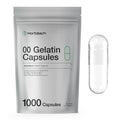 Empty Capsules Size 00 | 1000 Clear Gelatin Capsules | Resealable Bag | Non-Gmo, Gluten Free | by Horbaach